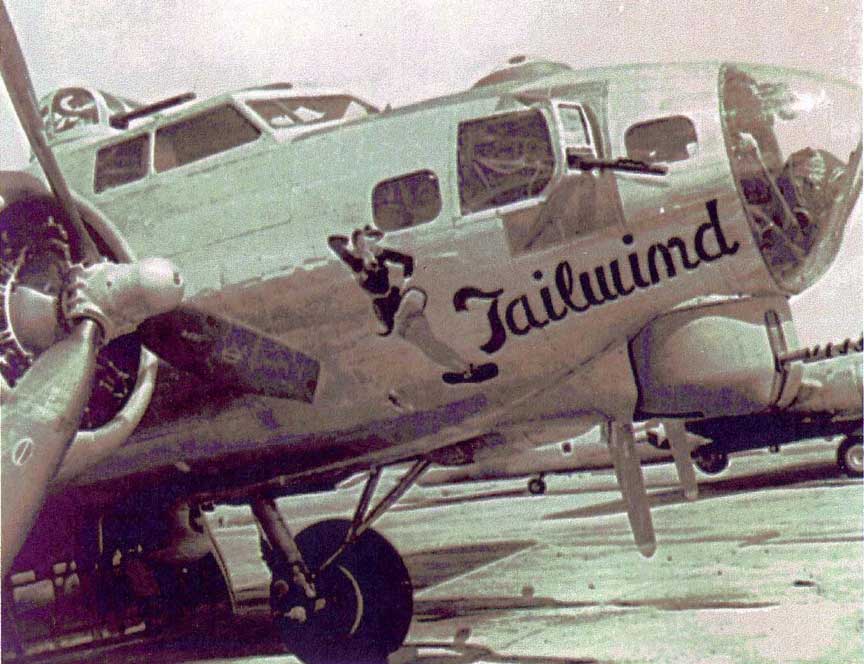 Hadjes' Crew's B-17 on the Tamac - Spring 1944  