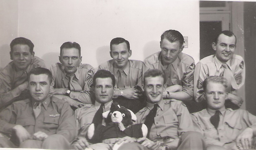 Hopkins' Crew Christmas in Rapid City - 603rd Squadron - 25 December 1943