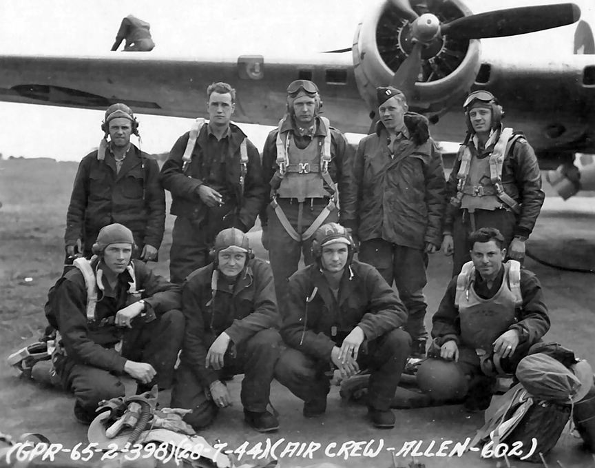 Allen's Crew - 602nd Squadron - 28 July 1944