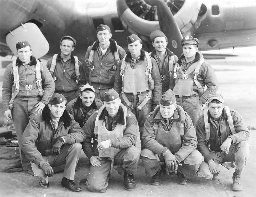 Beckstrom's Crew with Major K.L. Berry as Command - 603rd Squadron - 21 February 1945  