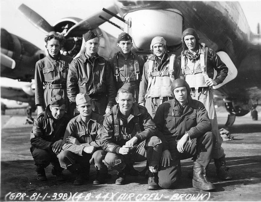 R. E. Brown's Crew - 601st Squadron - 4 August 1944