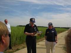 Allen and Wally at Flag Burning Ceremony